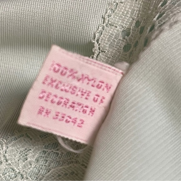 Vintage Light Blue and Lace Slip Dress by Baronet - Picture 5 of 7